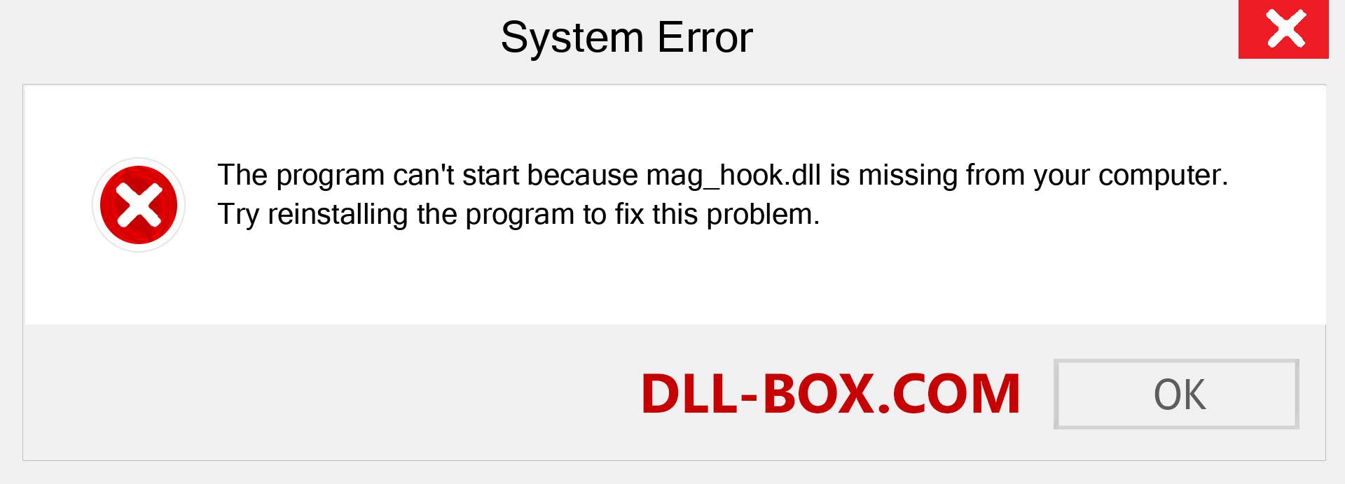  mag_hook.dll file is missing?. Download for Windows 7, 8, 10 - Fix  mag_hook dll Missing Error on Windows, photos, images